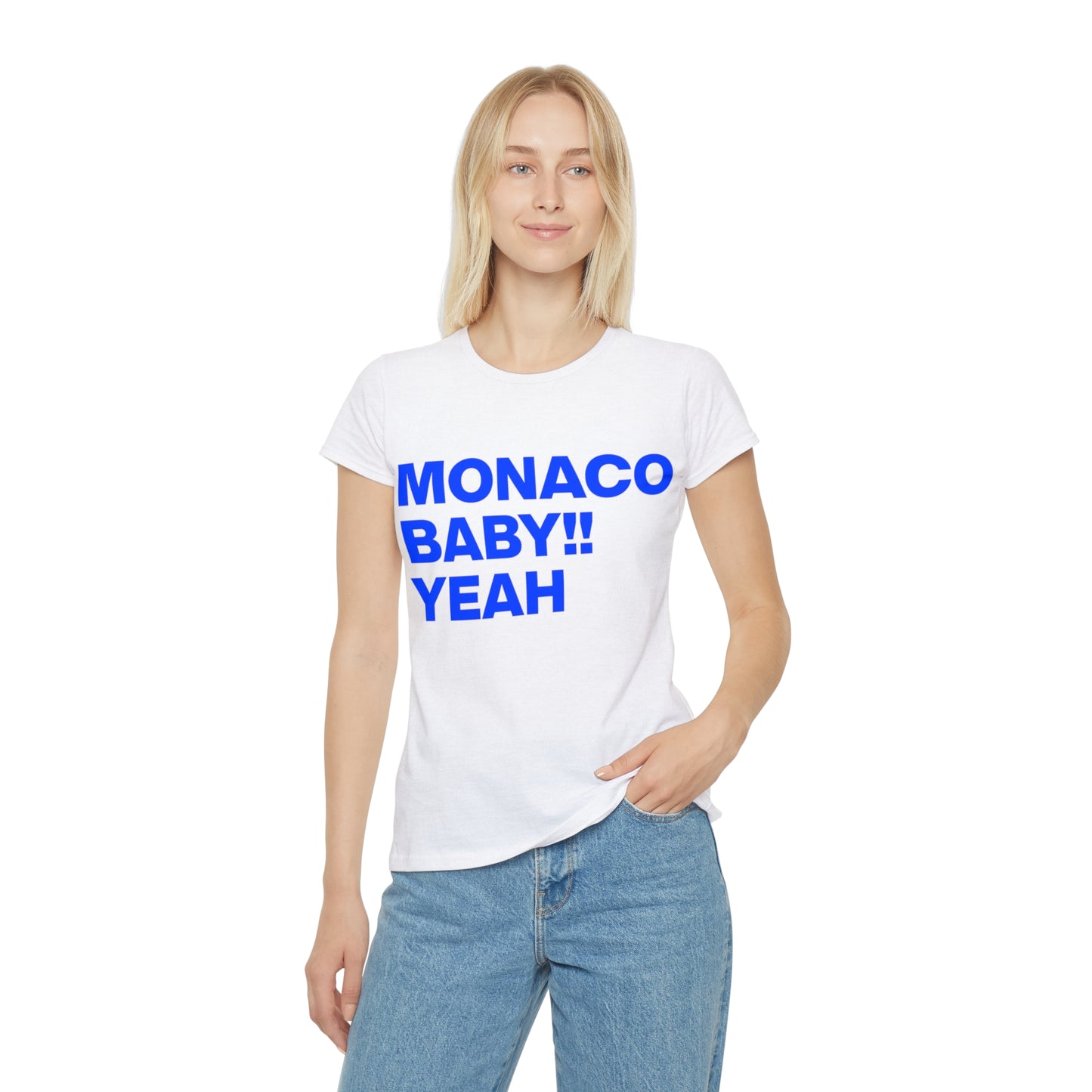 " Monaco blue / red swag tee "