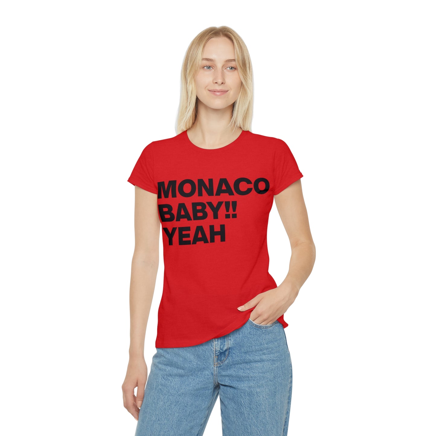" Monaco blue / red swag tee "